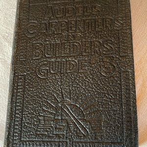 Audel's Carpenters and Builders Guide 3 Reprinted 1943, leatherbound book